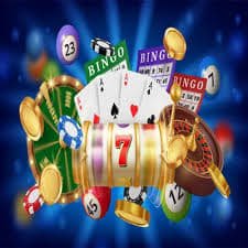 Mesin permainan slot modern dengan ikon buah berwarna cerah